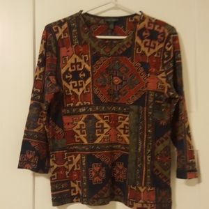 Lauren Jeans Co Printed Blouse